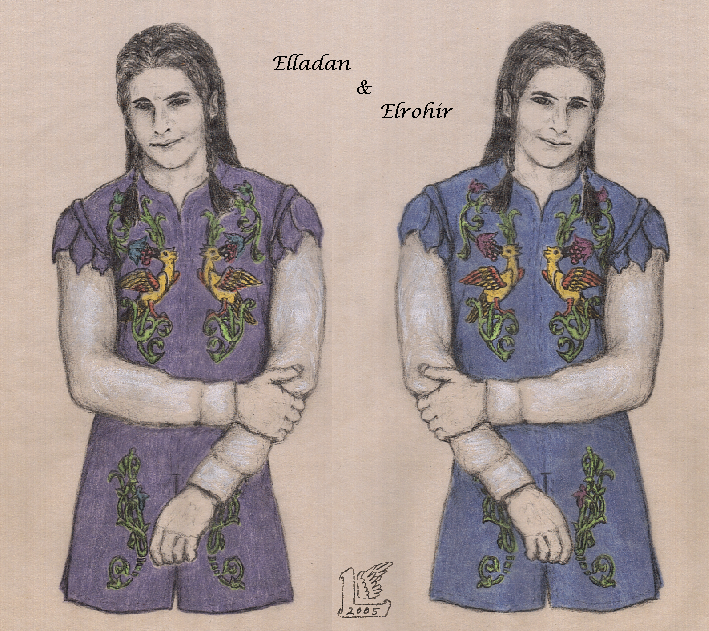 Click for article. Art: "Elf Twins" by Elwing-(V)
